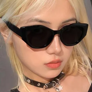 Retro Irregular Polygon Cat Eye Sunglasses for Women Men UV400 Protection PC AC Frame Fashion Outdoor Sunshade Eyewear