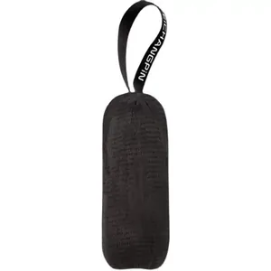 Durable black thick foaming mesh net bag with hanging strap for soap and cleanser