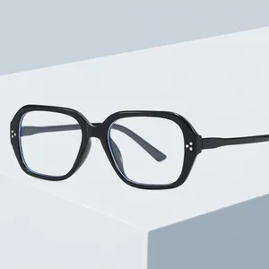 Retro black polygonal blue-light blocking glasses frame for women stylish eyewear