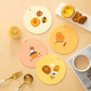 Tovaglietta Cartoon Bakery in PVC Isolamento Termico Rotondo Sottobicchiere Antiscivolo Per Ciotole Piatti Tovaglietta Resistente Per Casa Cucina