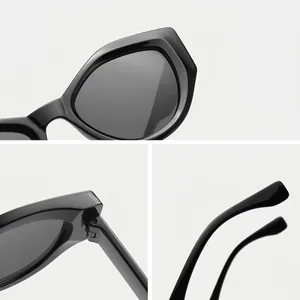 Retro polygon irregular cat-eye sunglasses with UV protection for men and women stylish