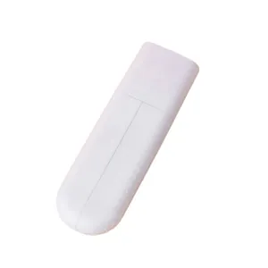 Compact white portable folding travel clothes hanger in a capsule storage case