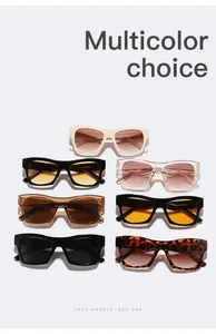 Selection of retro square sunglasses in multiple colors for trendy fashion streetwear