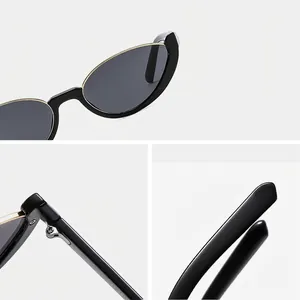 Stylish women's cat-eye semi-rimless sunglasses featuring UV400 sun protection lenses