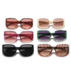 Fashionable square frame sunglasses for men and women in six colors and patterns