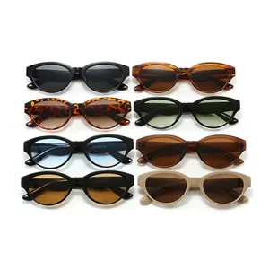 Vintage kleine cat-eye zonnebrillen collectie in diverse kleuren voor dames en heren