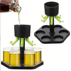 Distributeur de Verres à Shot Hexagonal et Support Remplissage Liquides Accessoires de Jeux à Boire pour Fête Bar Pub