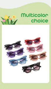 Variety of glitter cat-eye sunglasses for girls with rhinestone details