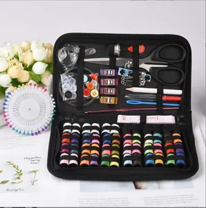 Kit de costura profesional de 172 piezas con hilos de colores y tijeras en estuche