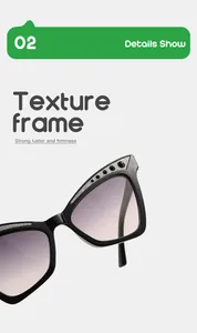 Close-up detail of stylish glitter-encrusted cat-eye sunglasses for girls in black
