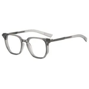 Moderne Herren-Sonnenbrille mit transparentem grauem Rahmen und UV400-UV-Schutz