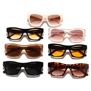 Stylish collection of retro square sunglasses in various colors for a trendy fashion look