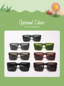 Kids fashion square sunglasses in multiple vibrant color options for boys and girls