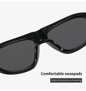 Detailansicht der integrierten komfortablen Nasenpads bei schwarzer Sonnenbrille
