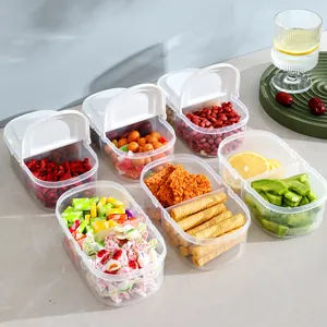 Set of 6 stackable airtight food storage containers for kitchen spices and snacks
