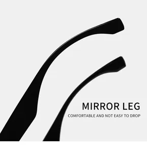 Close-up detail of ergonomic curved black sunglasses temples for a secure and comfortable fit