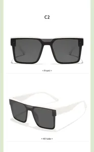 Children's stylish square sunglasses showing front and 45-degree side views