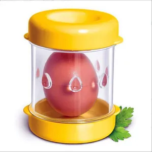 Manual egg peeler and shell remover tool for hard boiled eggs with clear container