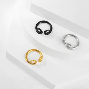 Titanstahl Sun Wukong Goldener Reif Offener Ring Vintage Chinesischer Stil Verstellbarer Pärchen Ring Für Damen Herren Schmuck