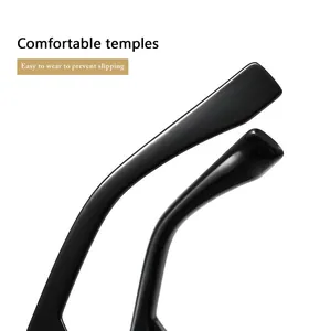 Detailed view of comfortable ergonomic temples for vintage square frame sunglasses