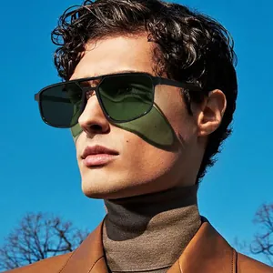 Unisex Retro Aviator Sonnenbrille Hohl Doppelsteg Mode PC Rahmen AC Linse UV400 Outdoor Sonnenschutz Brillen