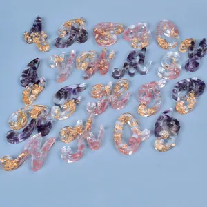 DIY Crystal Epoxy Resin Alphabet Letter Silicone Mold Cursive English Letters Pendant Keychain Making Mold Home Decor Crafting Tool