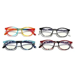 Montures de lunettes anti-lumière bleue carrées colorées pour hommes et femmes