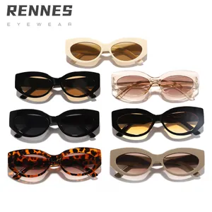 Collezione di occhiali da sole cat-eye retrò in vari colori con montatura spessa e UV400
