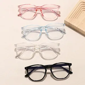 Retro anti-blue light glasses frames in macaron colors for men and women