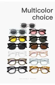 Vue détaillée de lunettes de soleil carrées vintage avec détails de rivets rétro