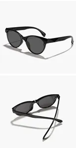 Occhiali da sole cat-eye neri eleganti, protezione UV alla moda