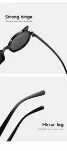 Detailed view of the strong hinge and comfortable mirror leg of kids cat ear sunglasses.