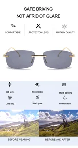 Comparison of vision clarity and glare reduction before and after wearing these sunglasses