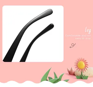 Gros plan sur la branche ergonomique noire de lunettes de soleil tendance pour enfants
