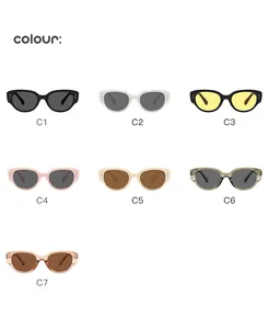 Lunettes de soleil rétro œil de chat pour enfants avec protection UV400 en couleurs.