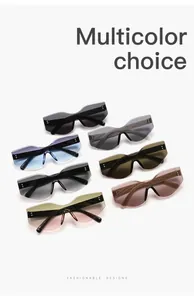 Collection of fashionable irregular gradient cat-eye sunglasses in various trendy colors