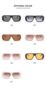 Mehrere Farbauswahlmöglichkeiten für stylische quadratische Retro-Sonnenbrillen