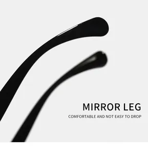 Close-up detail of comfortable black sunglasses mirror legs featuring a sleek ergonomic design