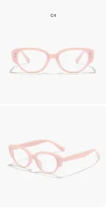Vues détaillées avant et de côté de lunettes de soleil roses vintage UV400 pour enfants