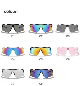 Gafas de sol deportivas sin montura en 8 colores para ciclismo y running