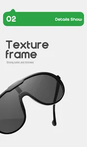 Vue détaillée de la monture noire brillante des lunettes de soleil pour enfants