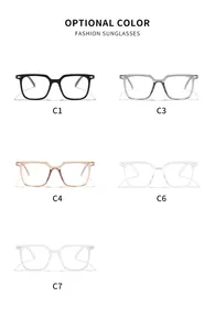 Oversized square eyeglass frames available in five stylish colors