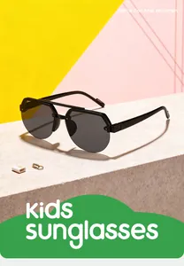 Stylish double-bridge aviator kids sunglasses for outdoor sun protection and fashion.