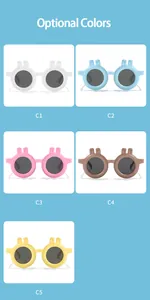 Verschiedene optionale Farben für diese niedliche Hasenohr-Sonnenbrille für Kinder