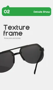 Macro detail view of the high-luster texture frame on children double bridge aviator sunglasses