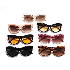 Lunettes de soleil rétro œil de chat pour femmes avec montures tendance et verres teintés