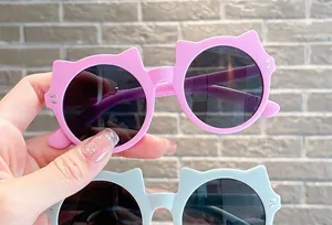 Cute cat-ear frame sunglasses for kids providing UV protection and stylish design