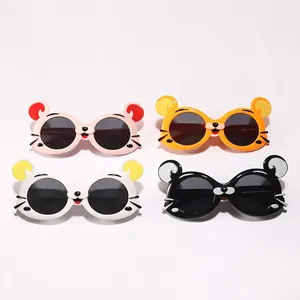 Lunettes de soleil mignonnes pour enfants en forme de tigre avec protection UV400