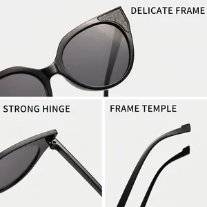 Gafas de sol vintage ojo de gato con purpurina y protección UV para mujeres con estilo.