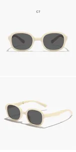 Detailed view of cream square frame foldable sunglasses for kids shown from two angles.